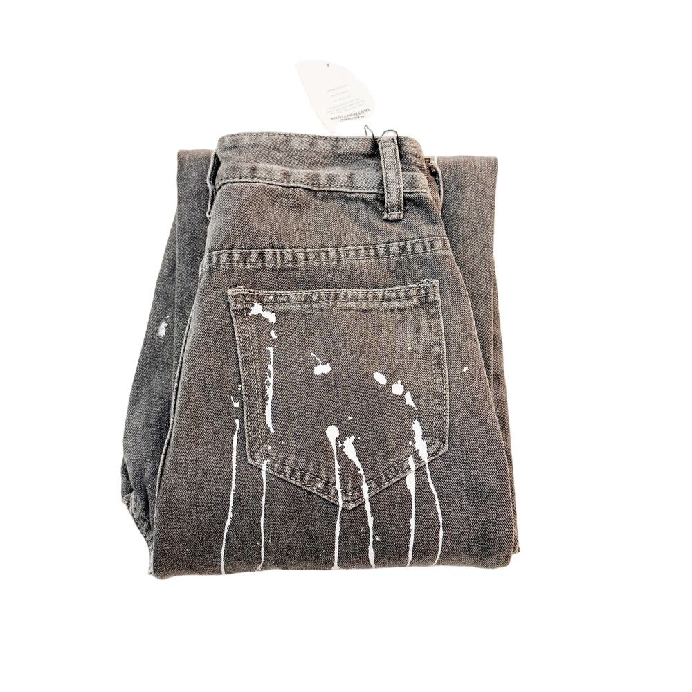 Falmer Heritage Straight Leg Splatter Design Denim Jeans Size Small